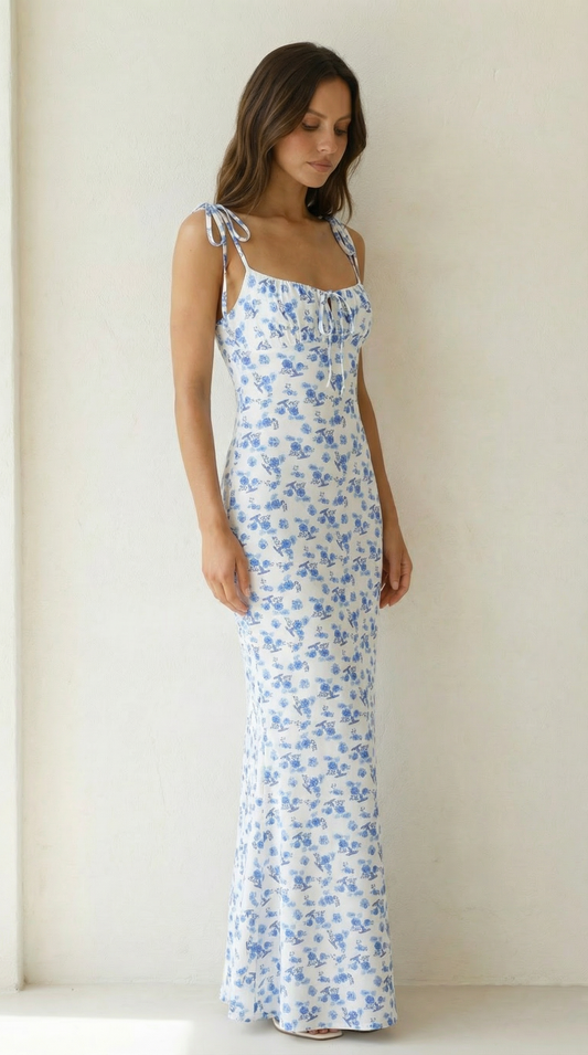 Floral Spaghetti Strap Maxi Dress