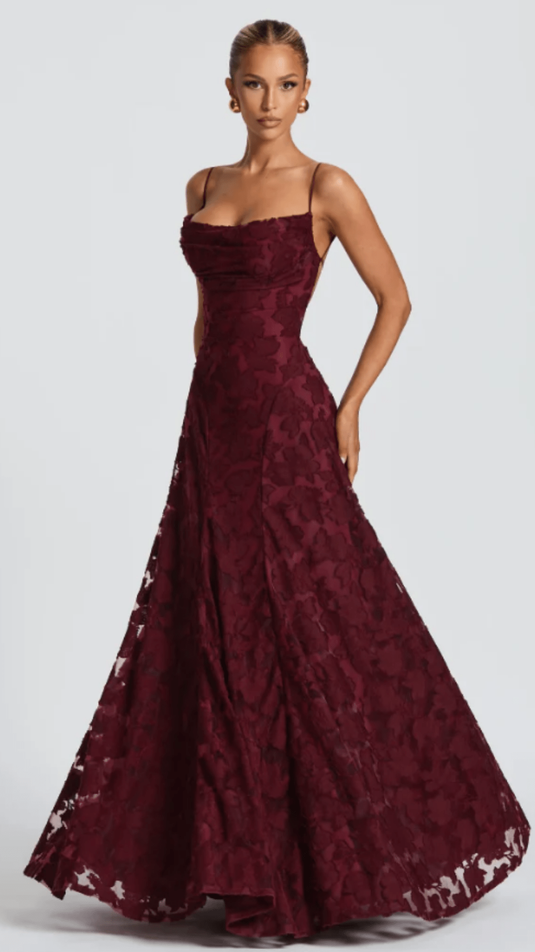 Sofia Backless Lace Maxi Dress - Avorelia