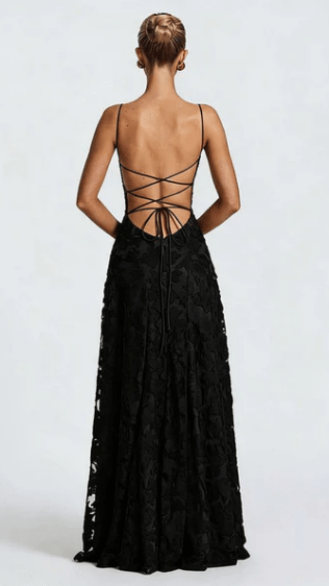 Sofia Backless Lace Maxi Dress - Avorelia