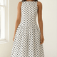 Monroe — Polka Dot Halter Midi Dress