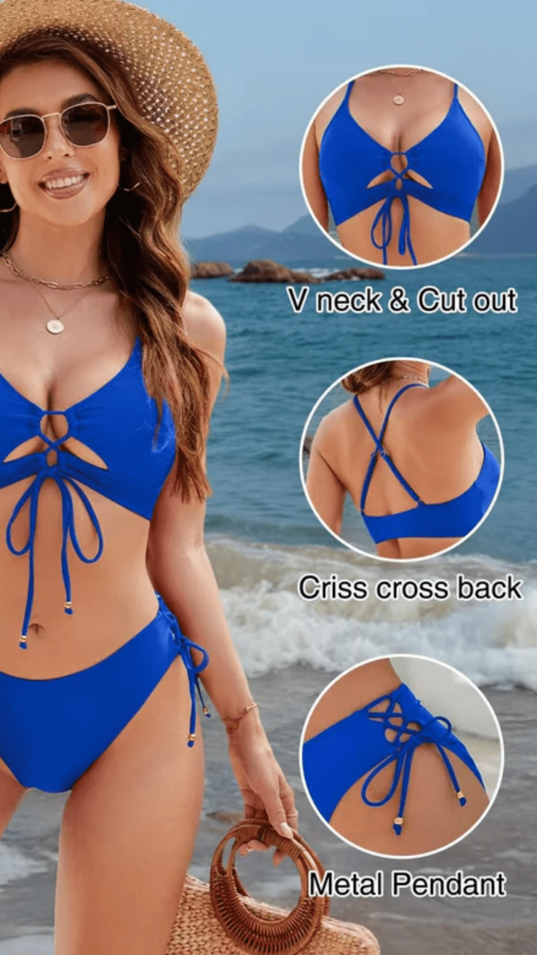 Mia Bikini Front Lace - Up Tie - Side Set - Avorelia