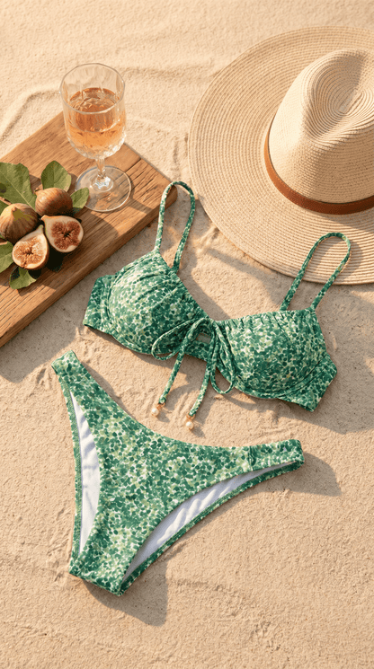 Sienna Lace - up Bikini Push Up - Avorelia