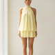 Halter Neck Tiered Mini Dress