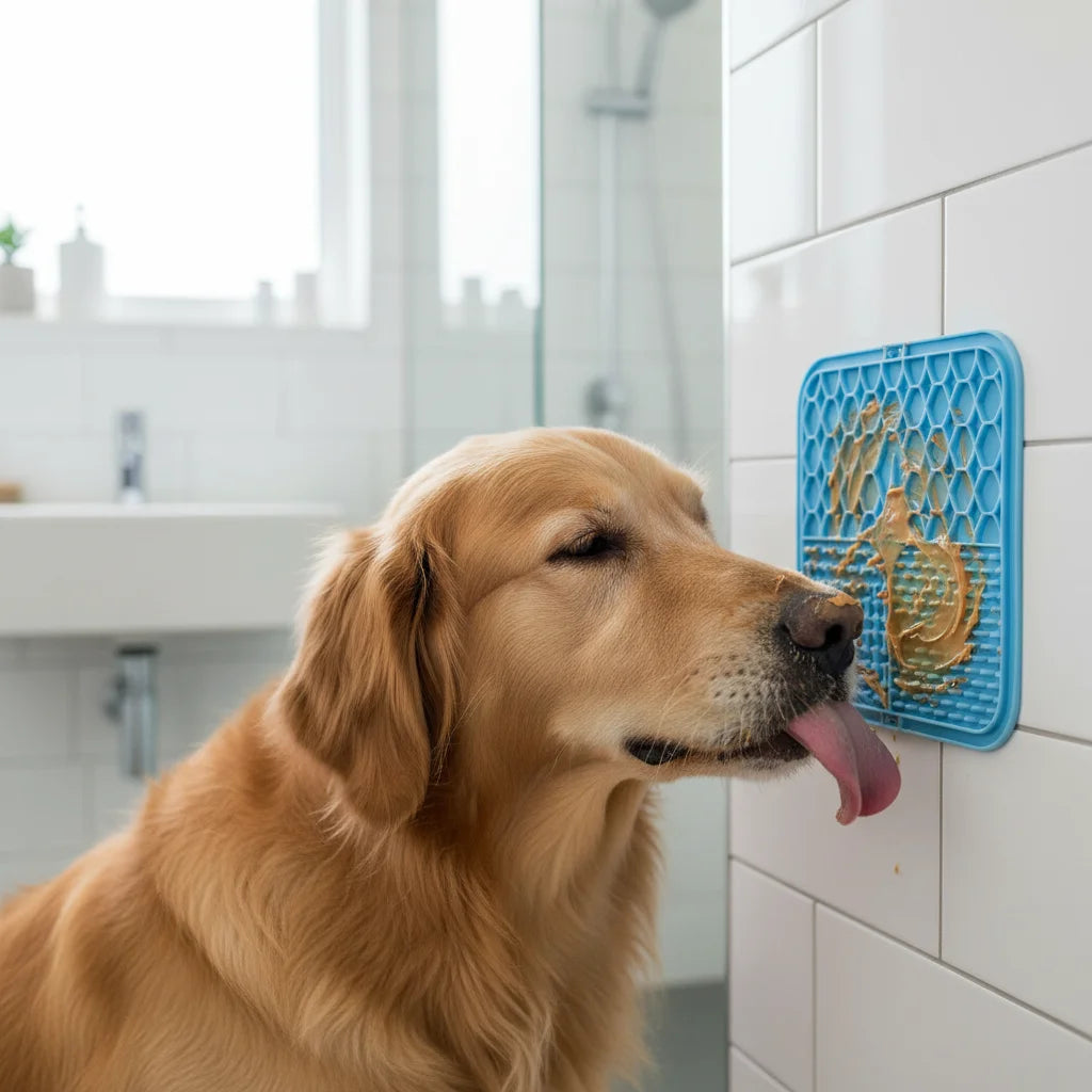 Beruhigende Hundeschleckmatte für stressfreie Beschäftigung